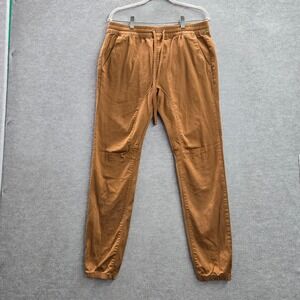 Pacsun Men Pants Medium Brown Jogger Pockets Drawstring Spandex 30 in Inseam